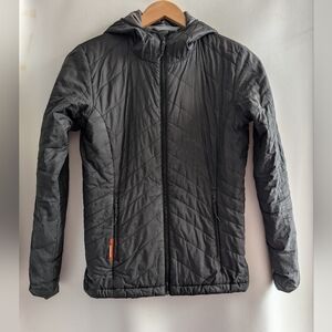 Icebreaker MerinoLOFT Black Wool Insulated Hooded Puffer Jacket - XS